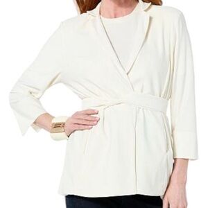 Wynne Layers Cream Belted Jacket – Women’s XL